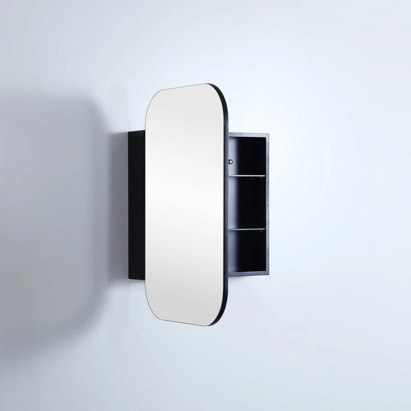 Olivia Mirror Door Shaving Cabinet 600mm - Aqualux Bathrooms- Poseidon