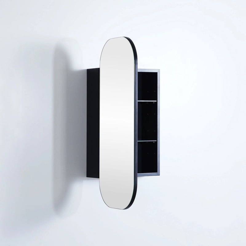 Olivia Mirror Door Shaving Cabinet 400mm - Aqualux Bathrooms- Poseidon