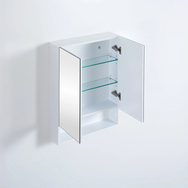 Fremantle Double Doors Shaving Cabinet 600mm - Aqualux Bathrooms- Poseidon