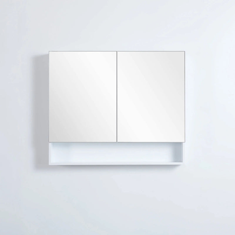 Fremantle Double Doors Shaving Cabinet 900mm - Aqualux Bathrooms- Poseidon