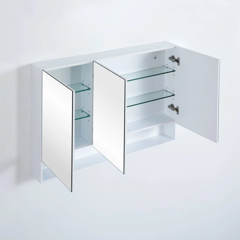 Fremantle Three Doors Shaving Cabinet 1200mm - Aqualux Bathrooms- Poseidon
