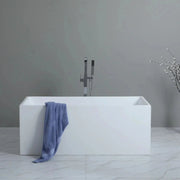 Theo Back To Wall Bathtub - Overflow - Aqualux Bathrooms- Poseidon