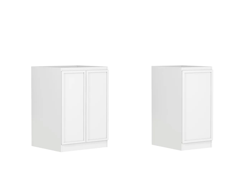OTTI HAMPSHIRE MATTE WHITE 1060MM BASE LAUNDRY CABINET WITH STONE TOP & SINK