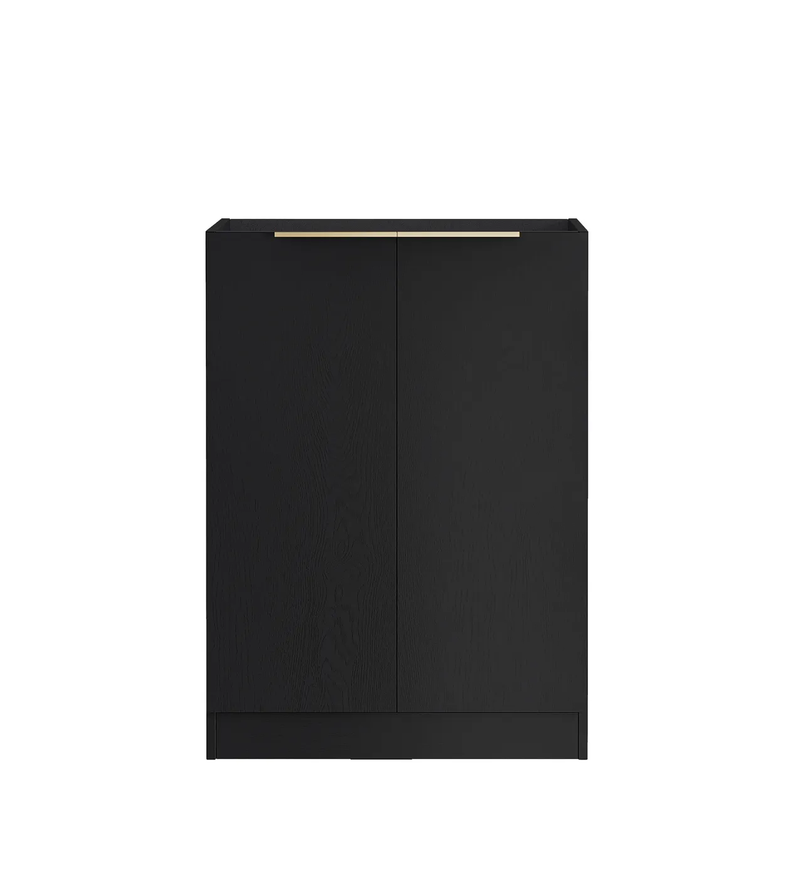 OTTI BYRON BLACK OAK 1300MM BASE LAUNDRY CABINET WITH STONE TOP & SINK