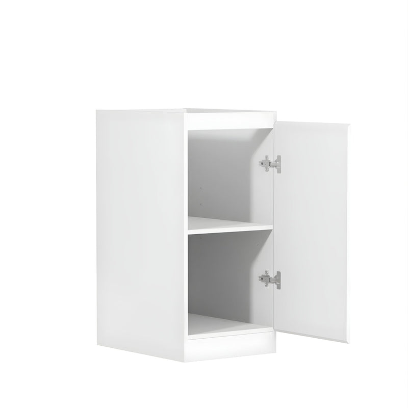 OTTI HAMPSHIRE MATTE WHITE 430MM MINI LAUNDRY CABINET WITH STONE TOP & SINK