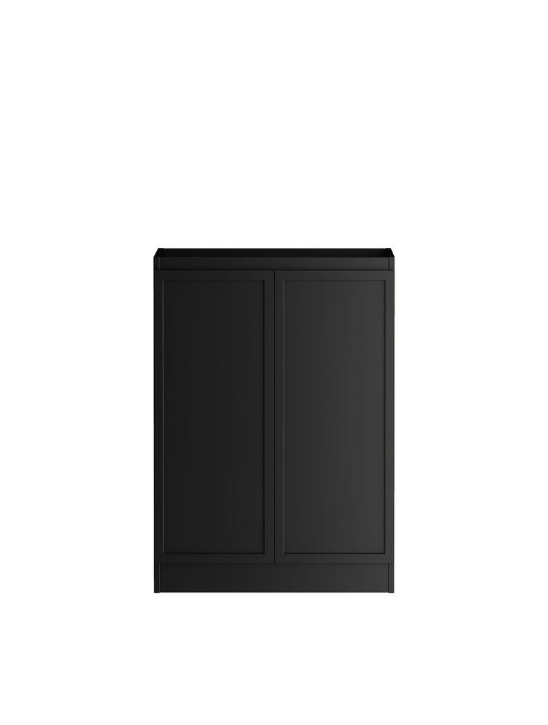 OTTI HAMPSHIRE MATTE BLACK 650MM MINI LAUNDRY CABINET WITH STONE TOP & SINK