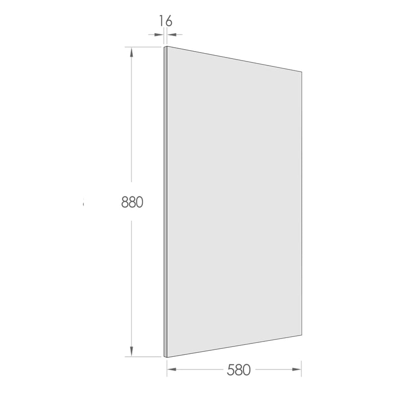 OTTI MATTE BLACK 580MM LAUNDRY FLOOR CABINET END PANEL