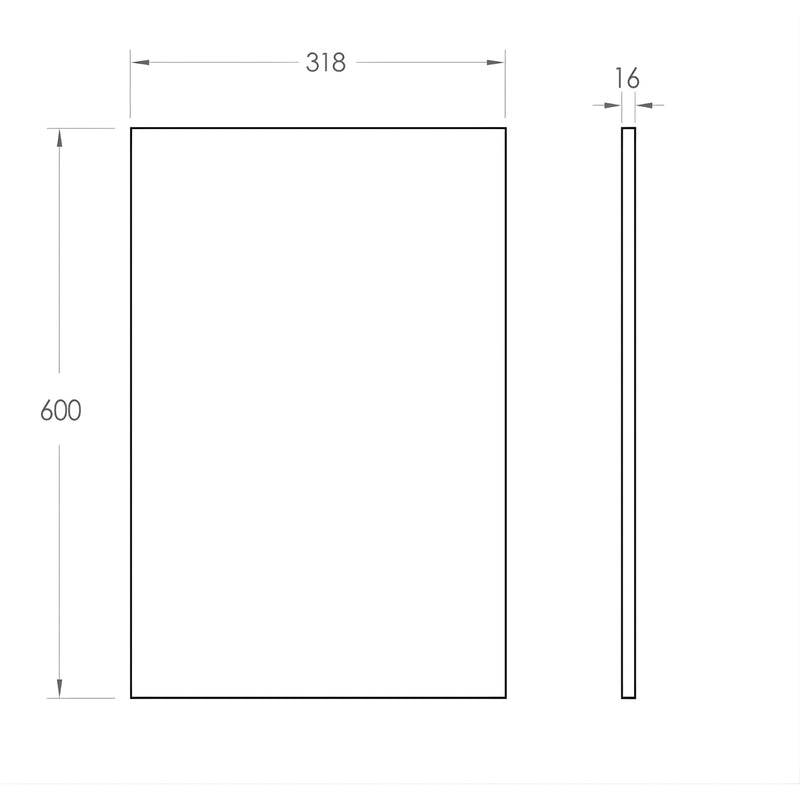 OTTI BYRON NATURAL OAK 318MM LAUNDRY WALL CABINET FILLER PANEL