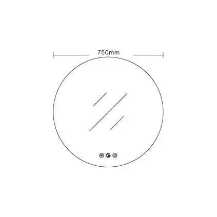 LED Round Mirror 750mm - Aqualux Bathrooms- Mercio