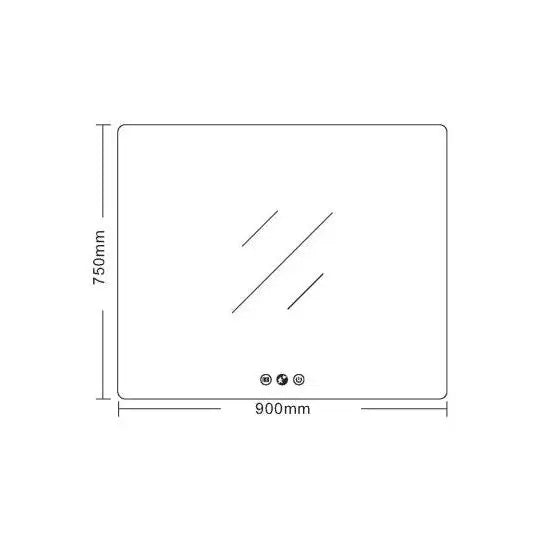 LED Square Mirrors 900mm - Aqualux Bathrooms- Mercio