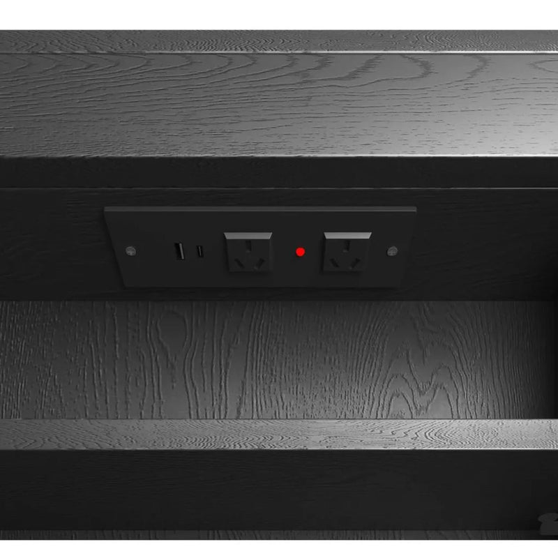 OTTI BONDI BLACK OAK LED SHAVING CABINET WITH POWERPOINT 900X600MM
