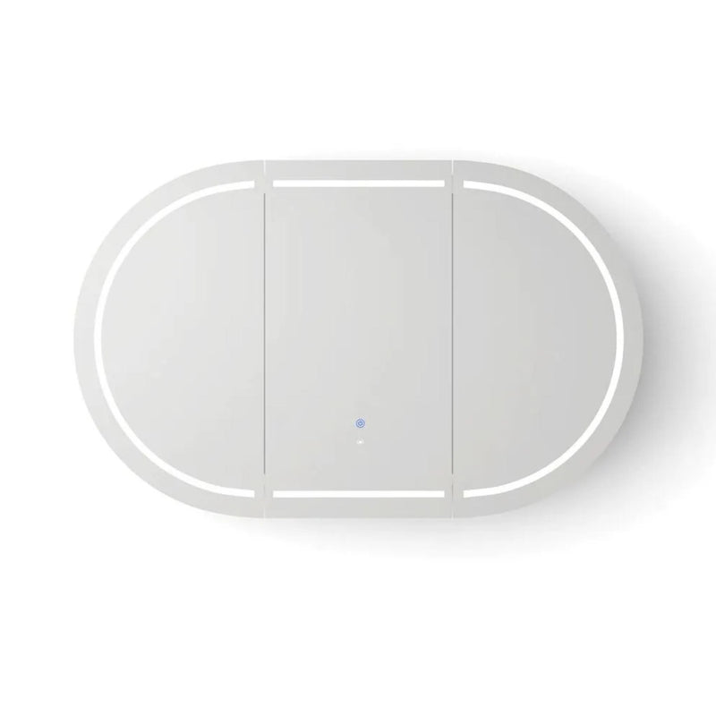 OTTI BONDI MATTE WHITE LED SHAVING CABINET WITH POWERPOINT 1500X900MM