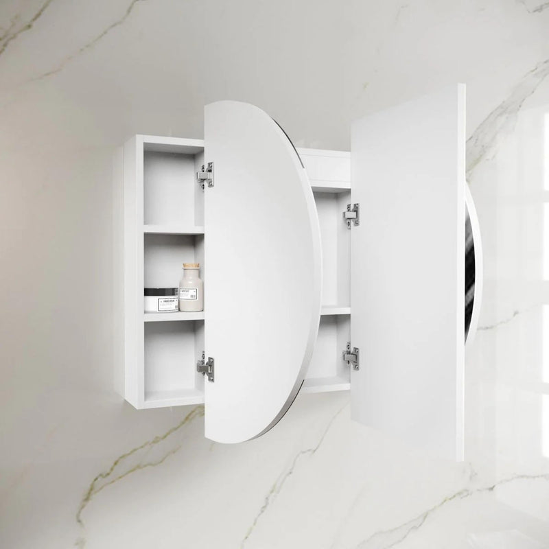 OTTI BONDI MATTE WHITE LED SHAVING CABINET WITH POWERPOINT 1200X750MM