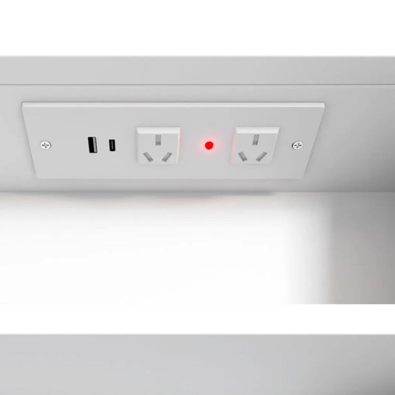 OTTI BONDI MATTE WHITE LED SHAVING CABINET WITH POWERPOINT 900X600MM