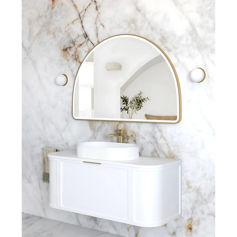 OTTI MOONLIGHT ARCHIE METAL FRAMED LED MIRROR GOLD 1200X800MM