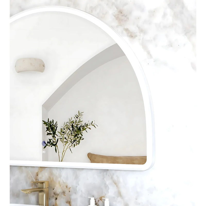 OTTI MOONLIGHT ARCHIE METAL FRAMED LED MIRROR WHITE 1200X800MM