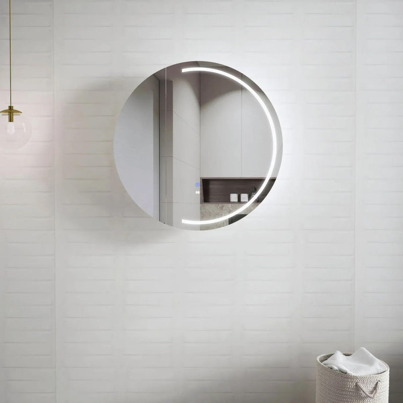 OTTI LONDON MATTE WHITE LED SHAVING CABINET WITH POWERPOINT 800X500MM