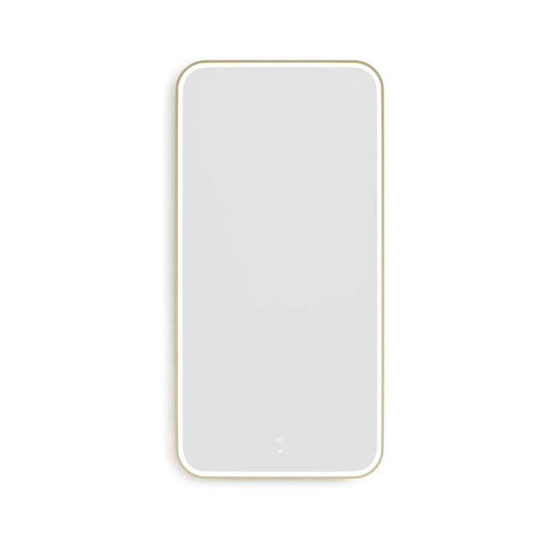 OTTI NEWPORT METAL FRAMED LED MIRROR BRUSHED GOLD 1500X750MM