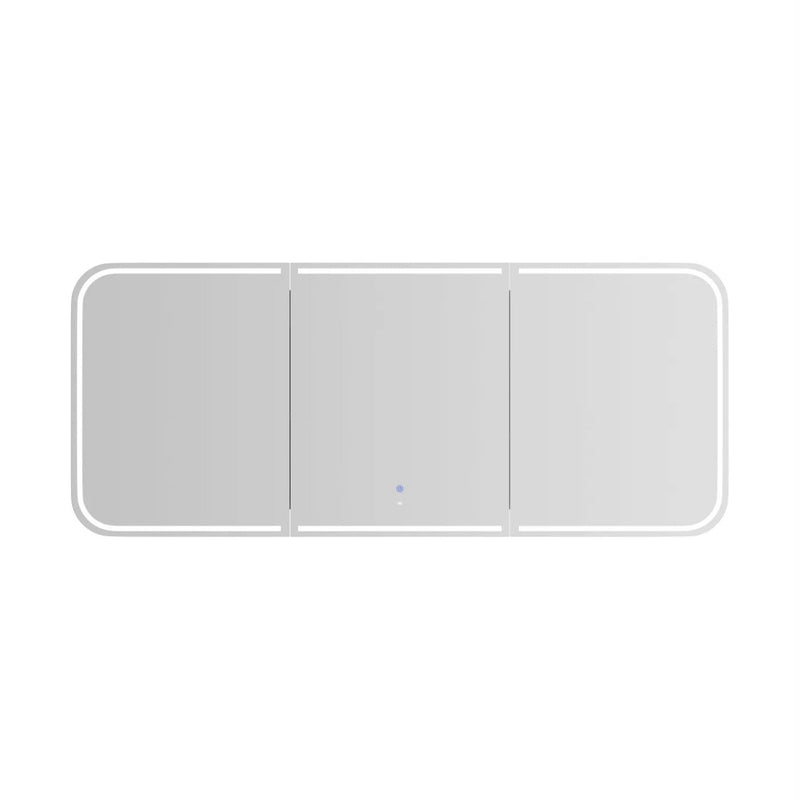 OTTI NEWPORT NATURAL OAK LED SHAVING CABINET WITH POWERPOINT 1800X750MM