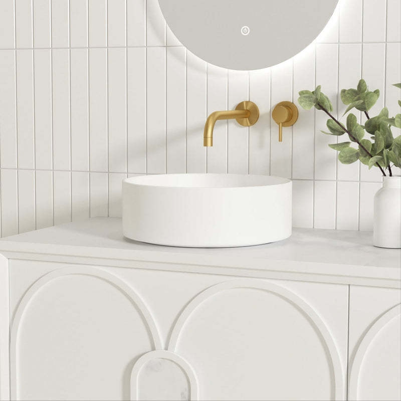 OTTI LAGUNA MARK II MATTE WHITE 1500MM DOUBLE BOWL WALL HUNG VANITY