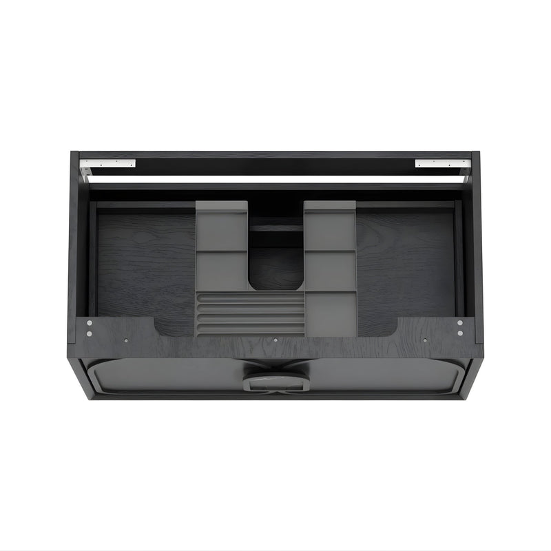 OTTI LAGUNA MARK II BLACK OAK 900MM SINGLE BOWL WALL HUNG VANITY