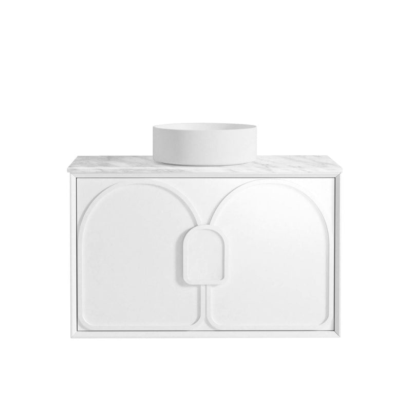 OTTI LAGUNA MARK II MATTE WHITE 900MM SINGLE BOWL WALL HUNG VANITY
