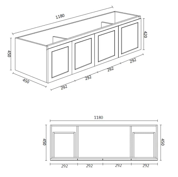 Mercio - Loca Wall Hung Vanity 1200mm - Aqualux Bathrooms