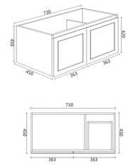 Mercio - Loca Wall Hung Vanity 750mm - Aqualux Bathrooms