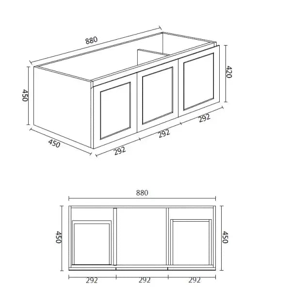 Mercio - Loca Wall Hung Vanity 900mm - Aqualux Bathrooms