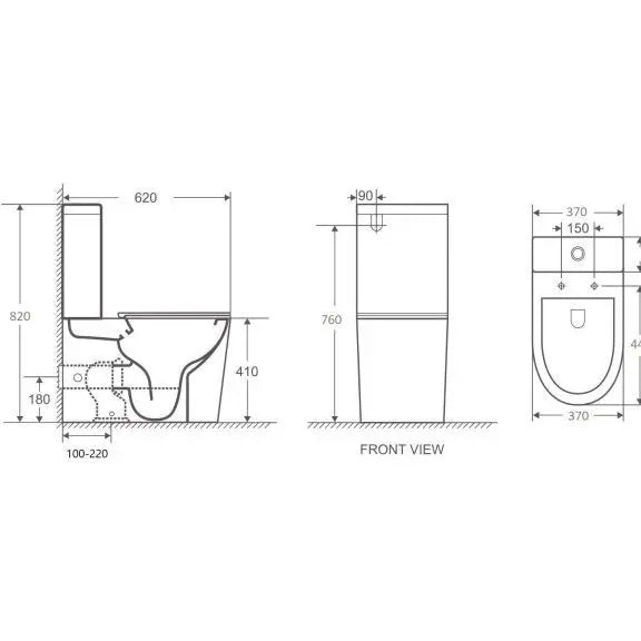 London Back-to-Wall Toilet Suite - Aqualux Bathrooms- Mercio