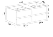 Mercio - Luna Plywood Wall Hung Vanity 1200mm - Aqualux Bathrooms