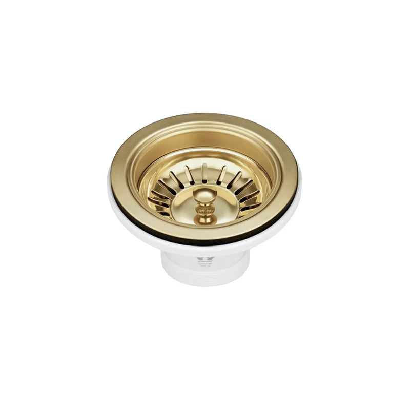 OTTI AXON 45S SINGLE BOWL KITCHEN AND LAUNDRY SINK BRUSHED GOLD 450MM
