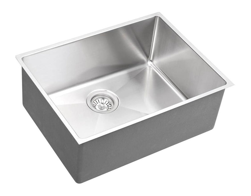 OTTI AXON 52S SINGLE BOWL KITCHEN AND LAUNDRY SINK SILVER 520MM