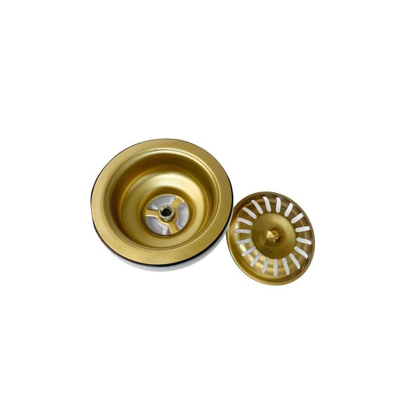 OTTI AXON 58S SINGLE BOWL KITCHEN AND LAUNDRY SINK ARGENT GOLD 580MM