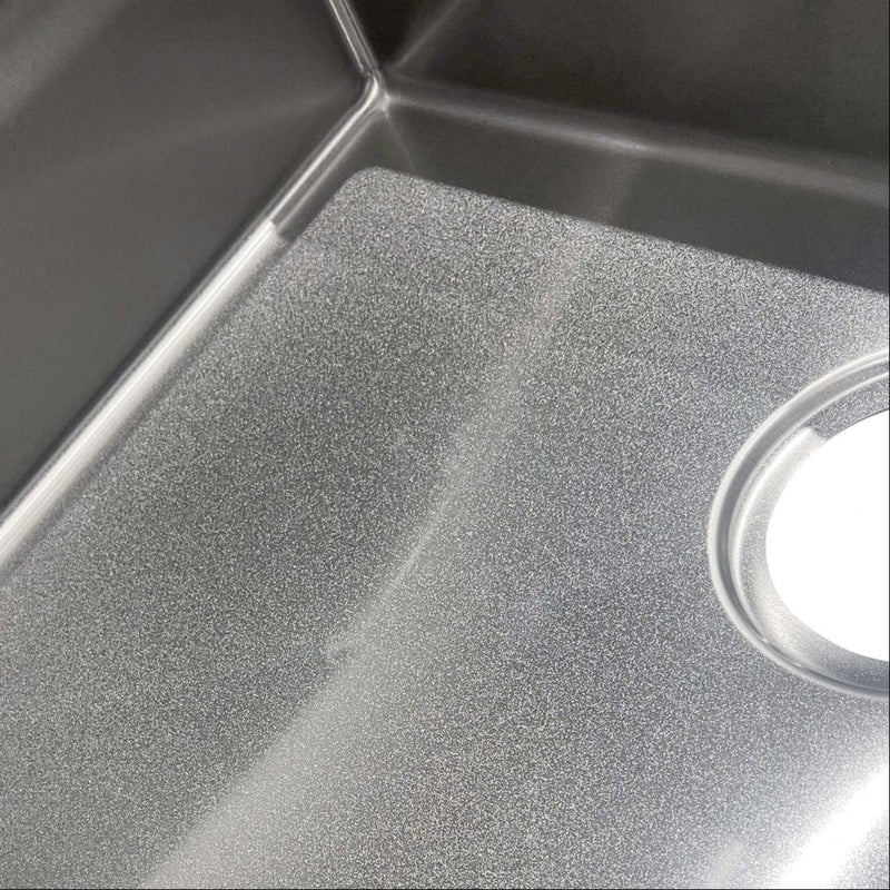 OTTI AXON 77S SINGLE BOWL KITCHEN AND LAUNDRY SINK SILVER 770MM
