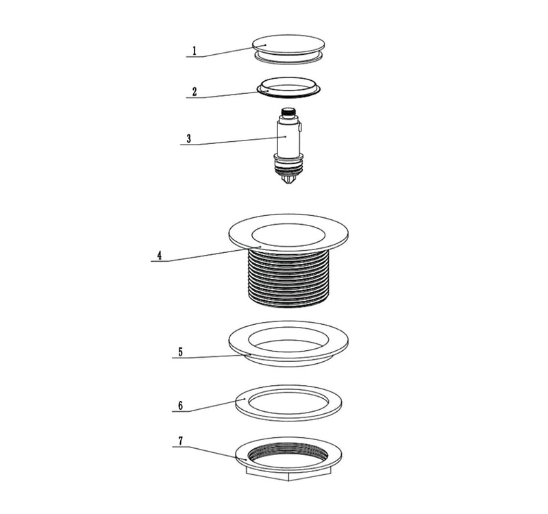 OTTI BATHTUB POP-UP PLUG AND WASTE 40MM CHROME