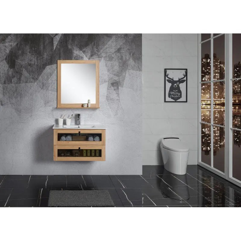 Belbagno Belbagno Manhattan Wall Hung Vanity 800mm - White Oak Belbagno