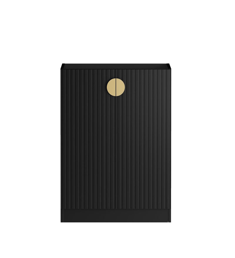 OTTI MARLO MATTE BLACK 1960MM LAUNDRY AND WALL CABINET WITH STONE TOP & SINK (PACKAGE-B)