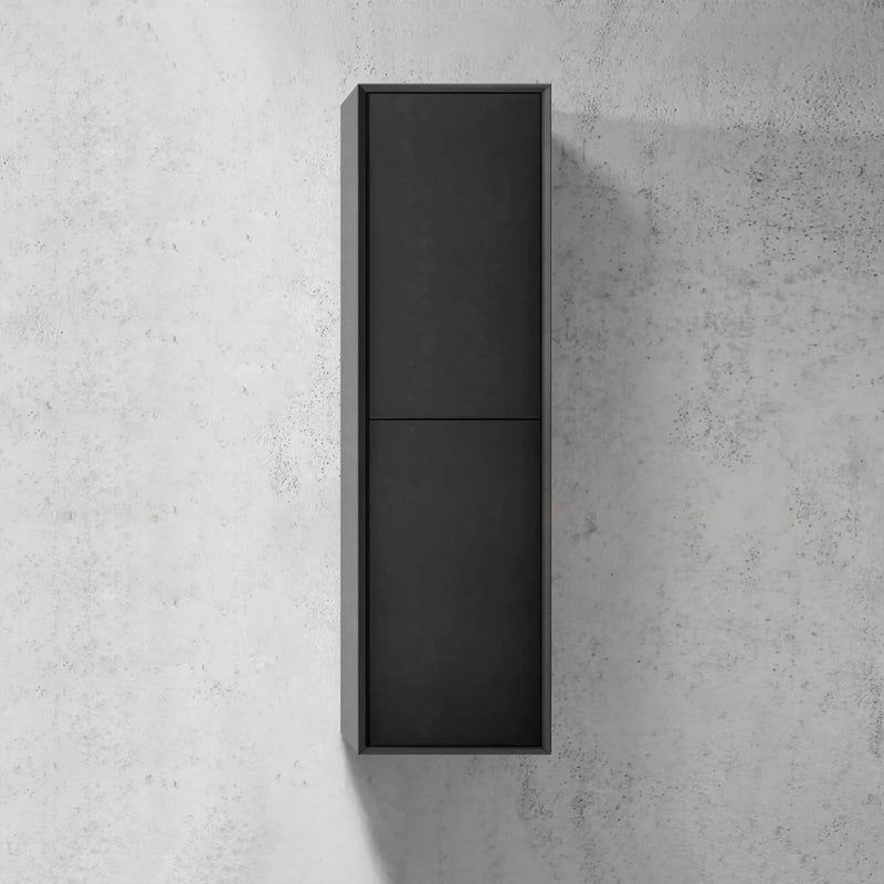 OTTI MARLO WALL HUNG TALL BOY MATTE BLACK 350MM X 1200MM