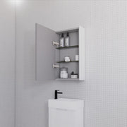 RIVA GENEVA FLUTED Matte White Mirror Shaving Cabinet 450mm - Beyond Bathware