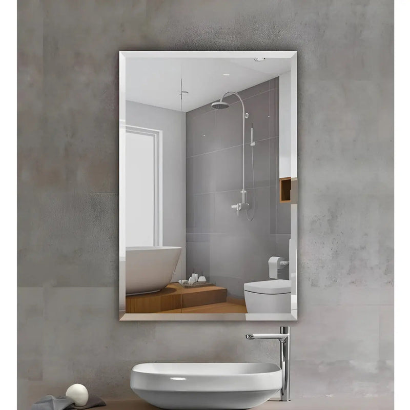 ABS Riva - Riva Bevel Edge Frameless Rectangle Mirror 750mm (No Hook) - Aqualux Bathrooms