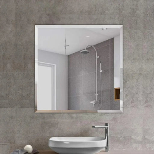 ABS Riva - Riva Bevel Edge Frameless Square Mirror 900mm (No Hook) - Aqualux Bathrooms