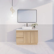 ABS Riva - Riva MFL2 Single Bowl Freestanding Vanity 1200mm - Light Oak - Aqualux Bathrooms