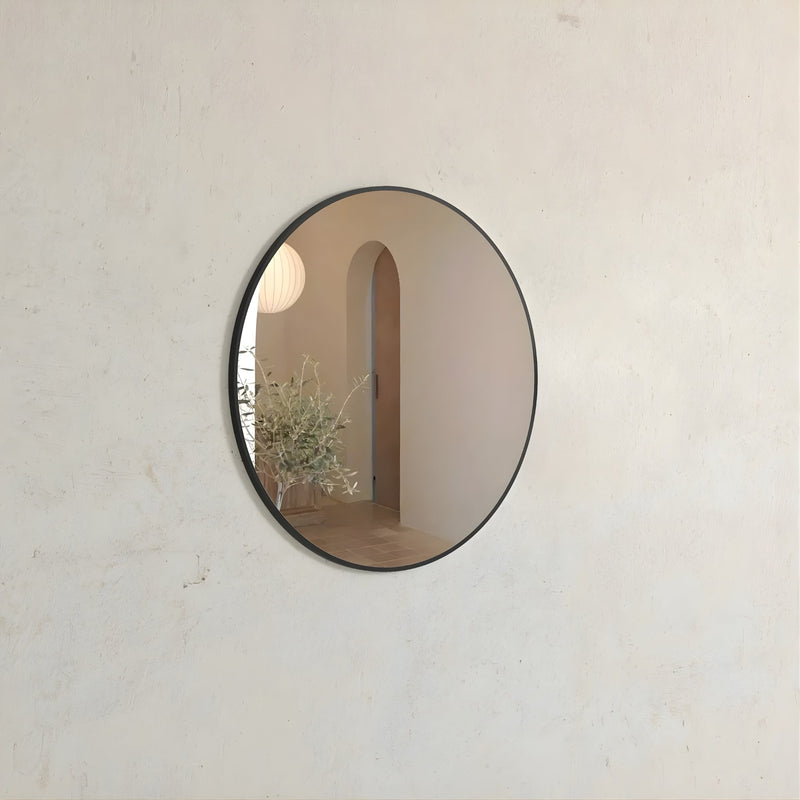 OTTI LONDON METAL FRAMED TUFFI MIRROR MATTE BLACK 700X700MM