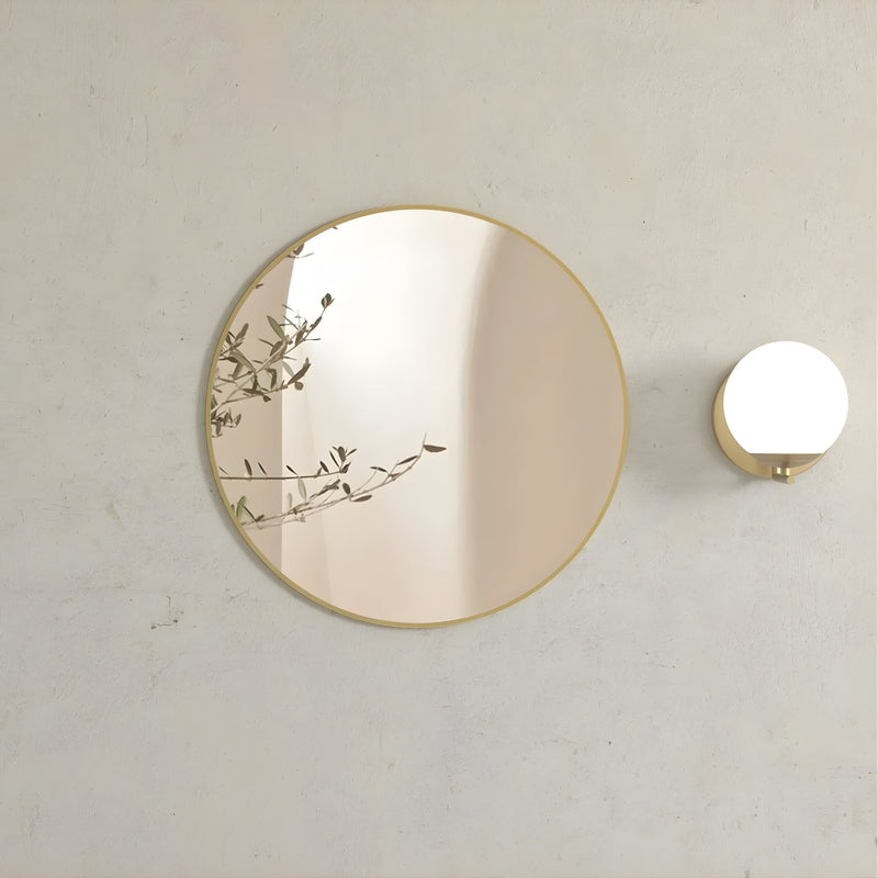 OTTI LONDON METAL FRAMED TUFFI MIRROR BRUSHED GOLD 700X700MM