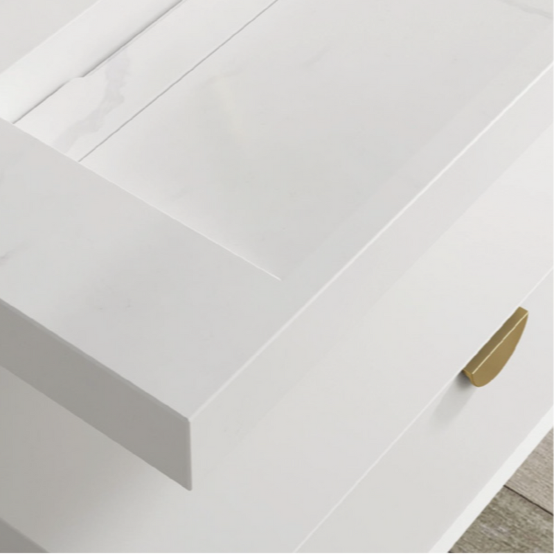 OTTI MOONLIGHT WHITE 1500MM DOUBLE BOWL WALL HUNG CABINET AND BASIN