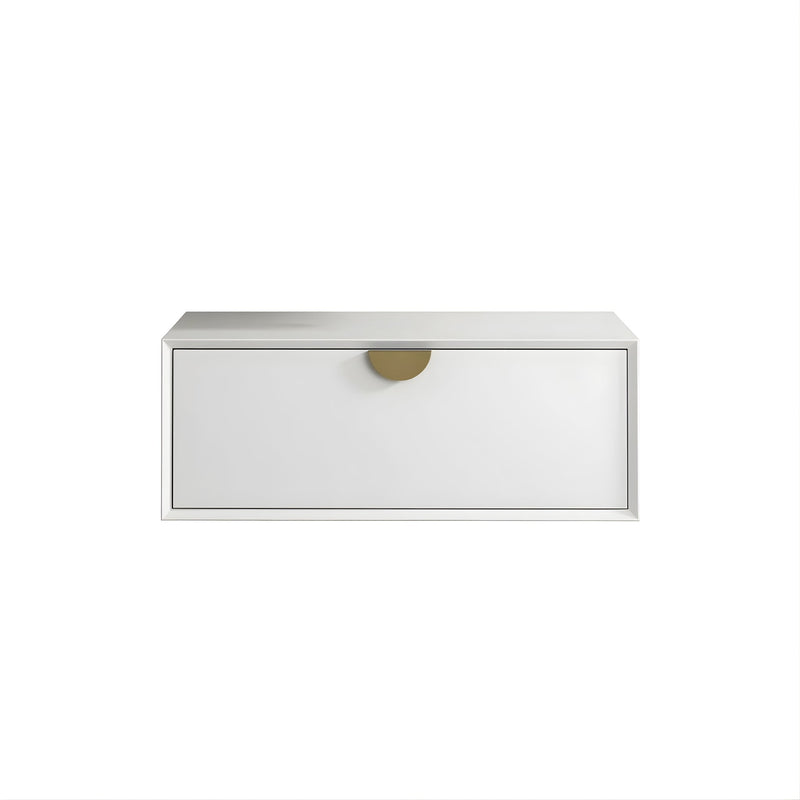 OTTI MOONLIGHT WHITE 750MM SINGLE BOWL WALL HUNG CABINET AND BASIN
