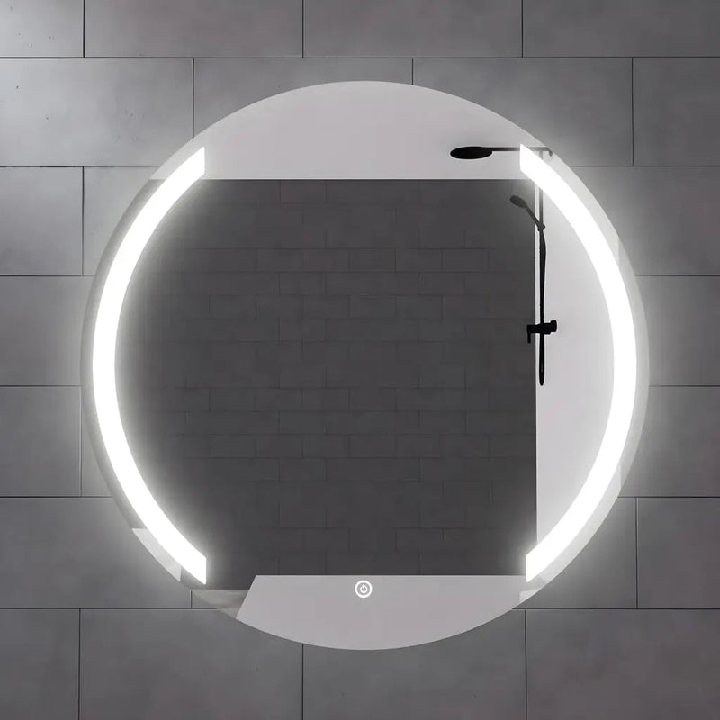 ABS Riva - Riva R1 Frameless Round Led Mirror With 3 Colour Lights Frontlit 600mm - Aqualux Bathrooms