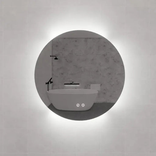 ABS Riva - Riva R4 Frameless Round Led Mirror With 3 Colour Lights Backlit 800mm - Aqualux Bathrooms
