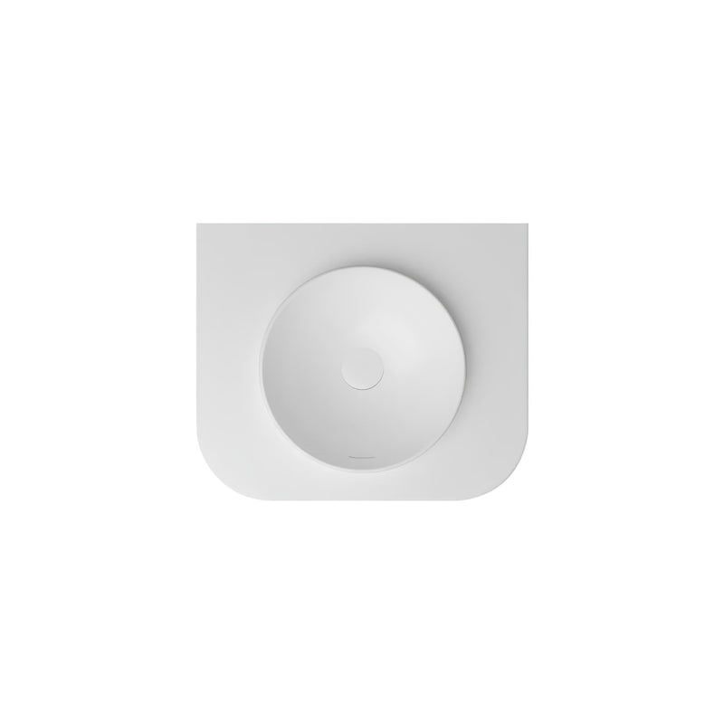 OTTI HAVANA ENGLISH EDGE MATTE WHITE UNDERMOUNT SINGLE VANITY TOP WITH ROUND BASIN (MULTIPLE SIZES AVAILABLE)
